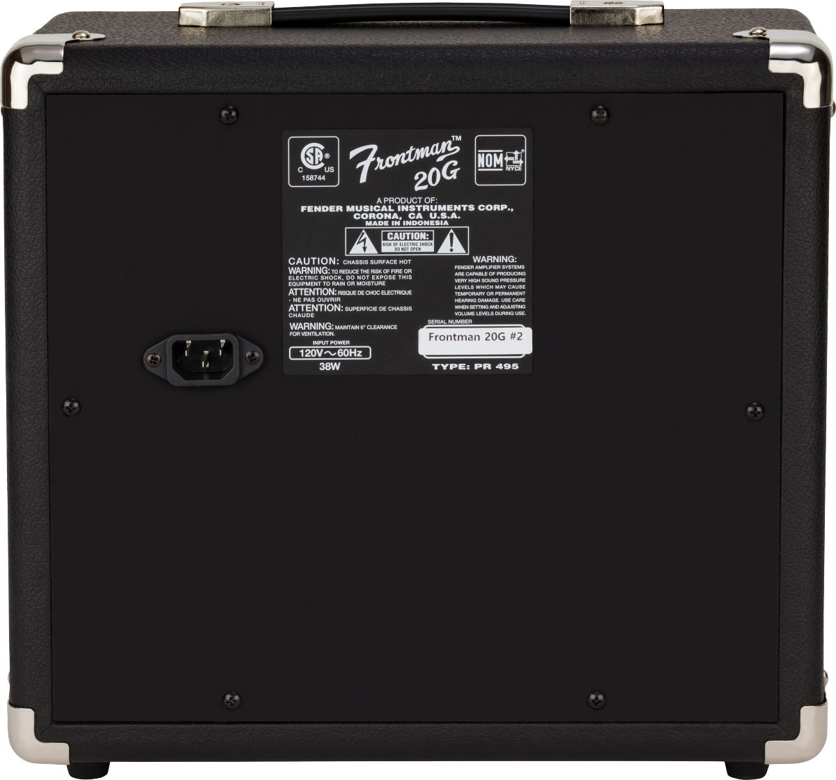 COMBO FENDER FRONTMAN 20G 120V, Amplificador Guitarra