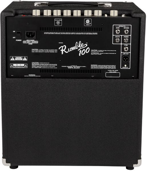COMBO FENDER RUMBLE 100 V3 120V, Amplificador Bajo