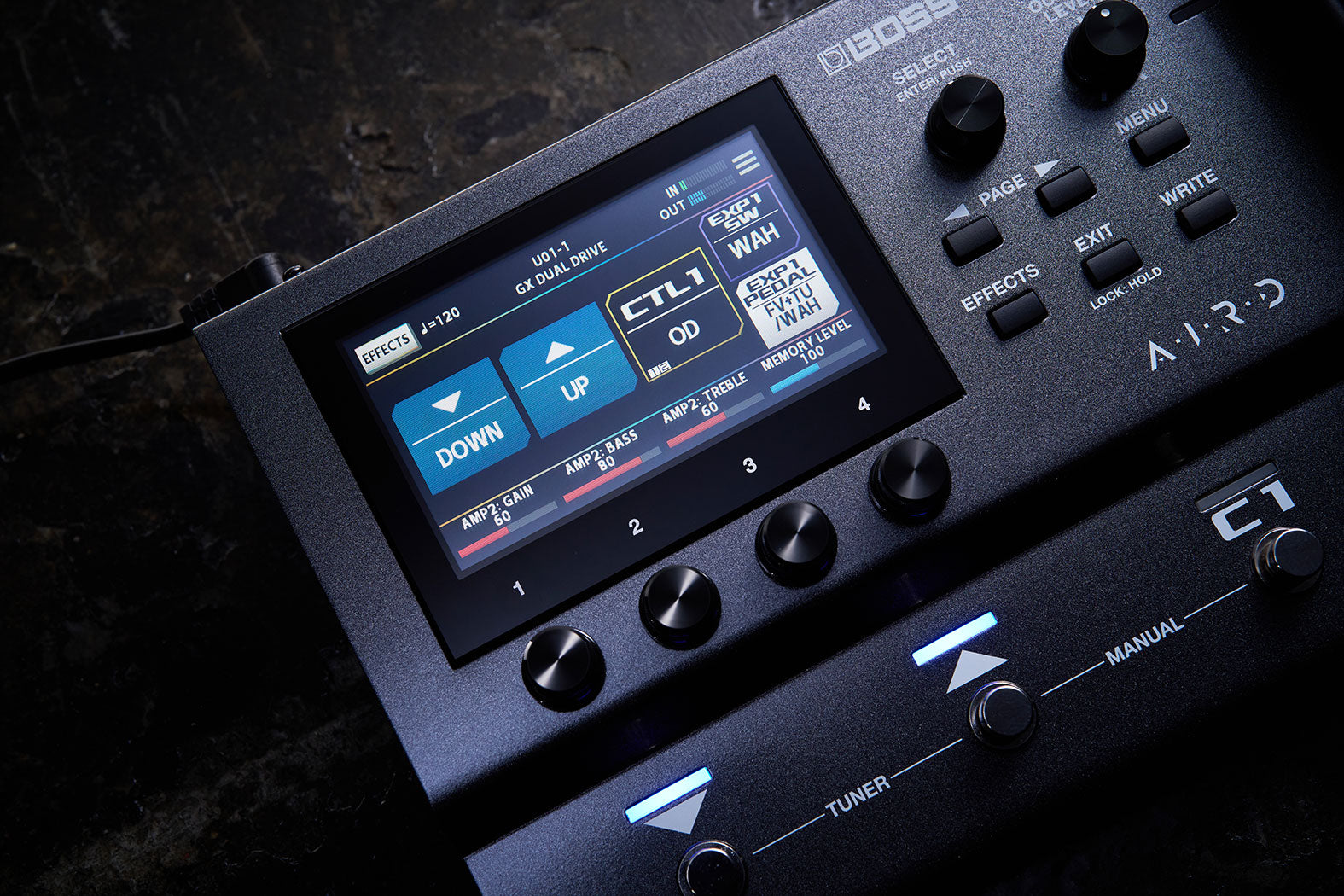 PEDALERA BOSS PROCESADOR DE EFECTOS GUIT/BAJO GX-10