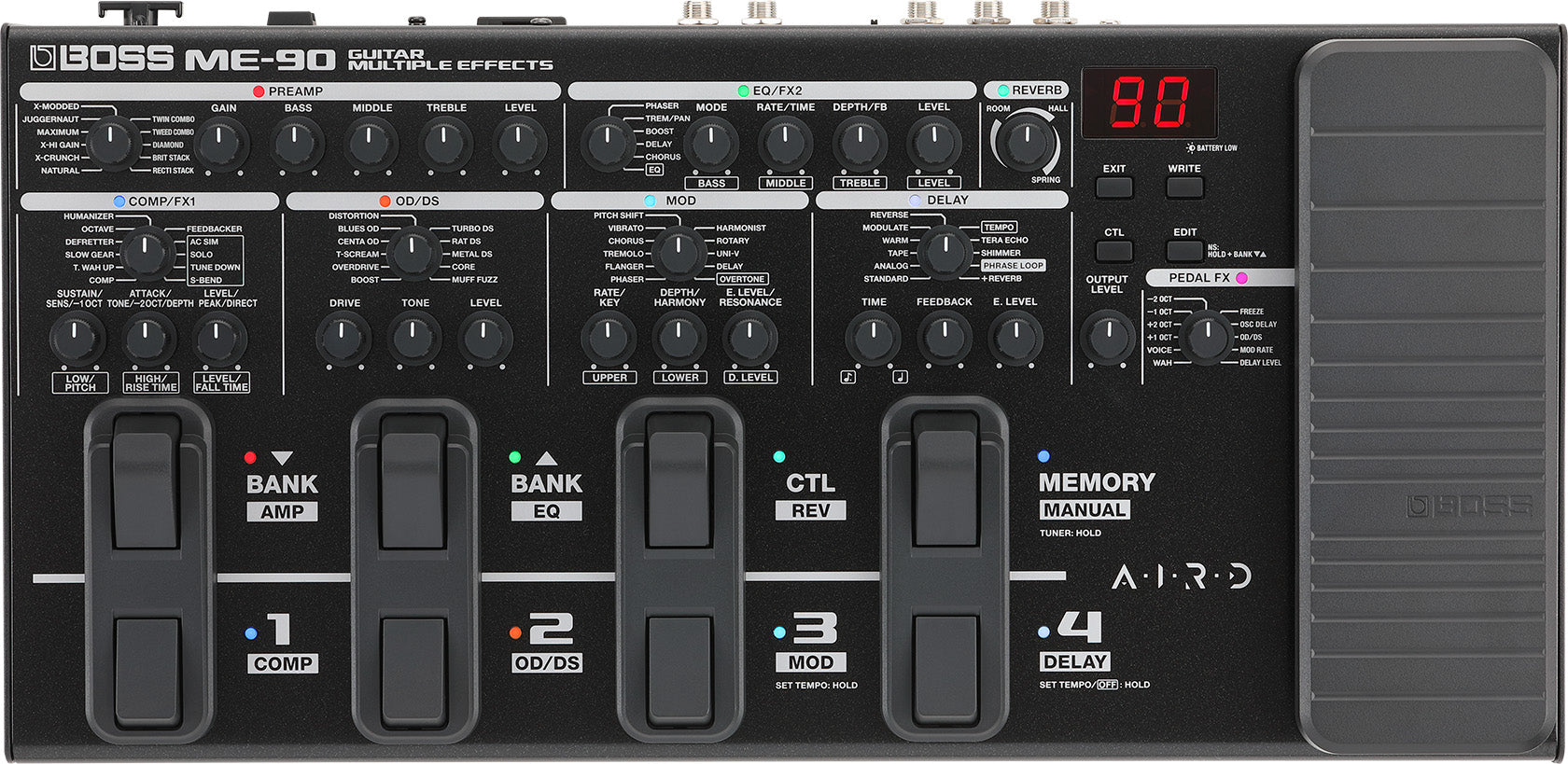 ME-90 BOSS MULTIEFECTOS, Pedal