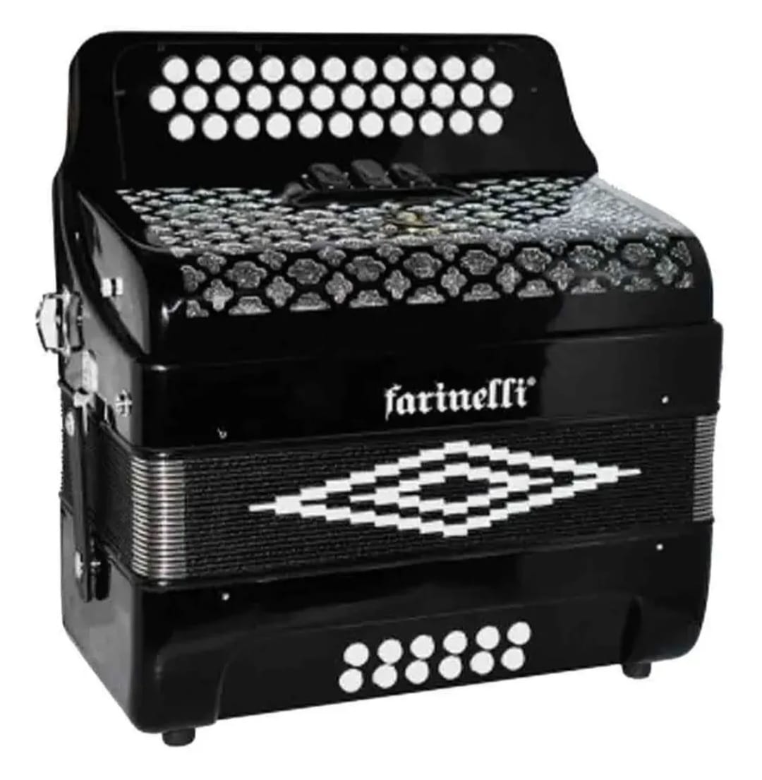 ACORDEON FARINELLI 34 BOTONES 12B/3 REG SOL NEGRO
