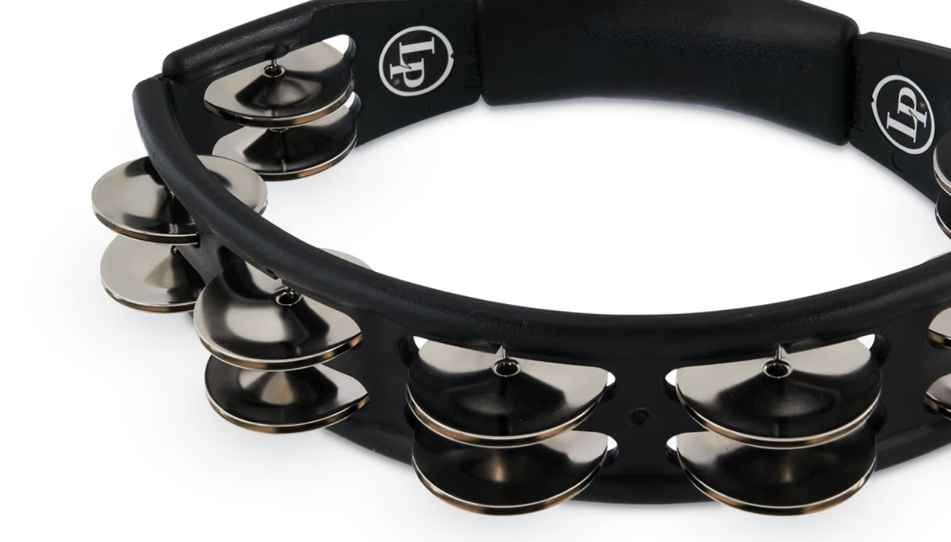 PANDERO LP CYCLOPS 2 HILOS DE RINTINTINES NEGRO CON SOPORTE