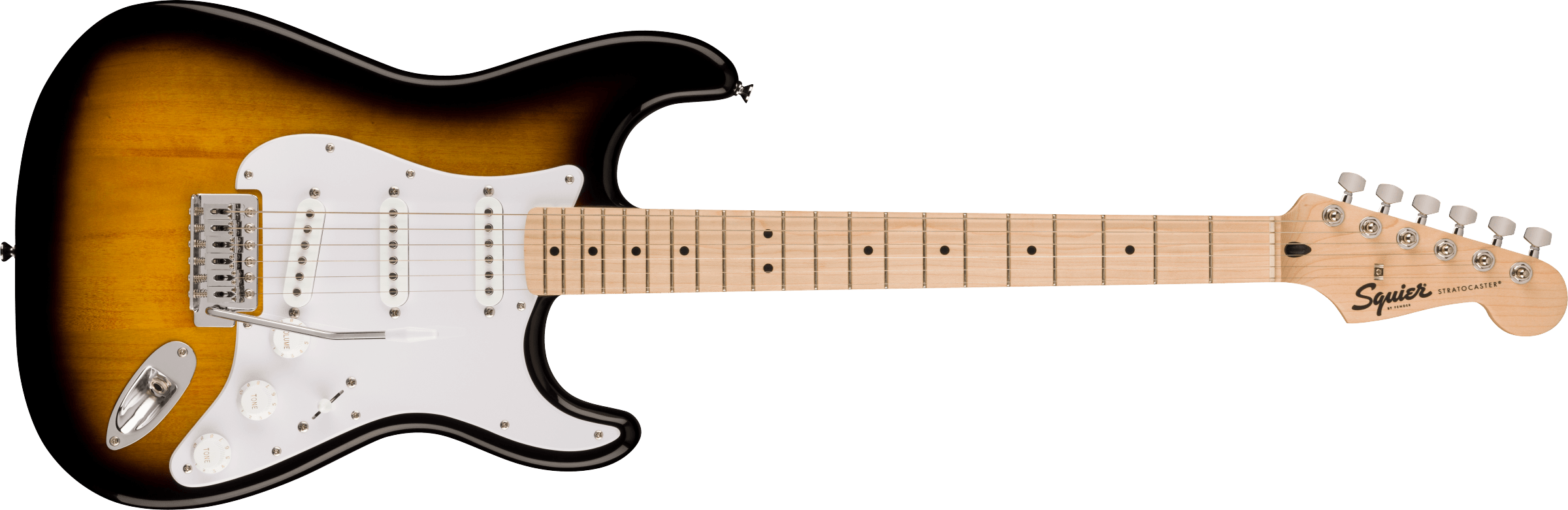 Squier Sonic® Stratocaster® Pack, Maple Fingerboard, 2-Color Sunburst, Gig Bag, 10G - 120V