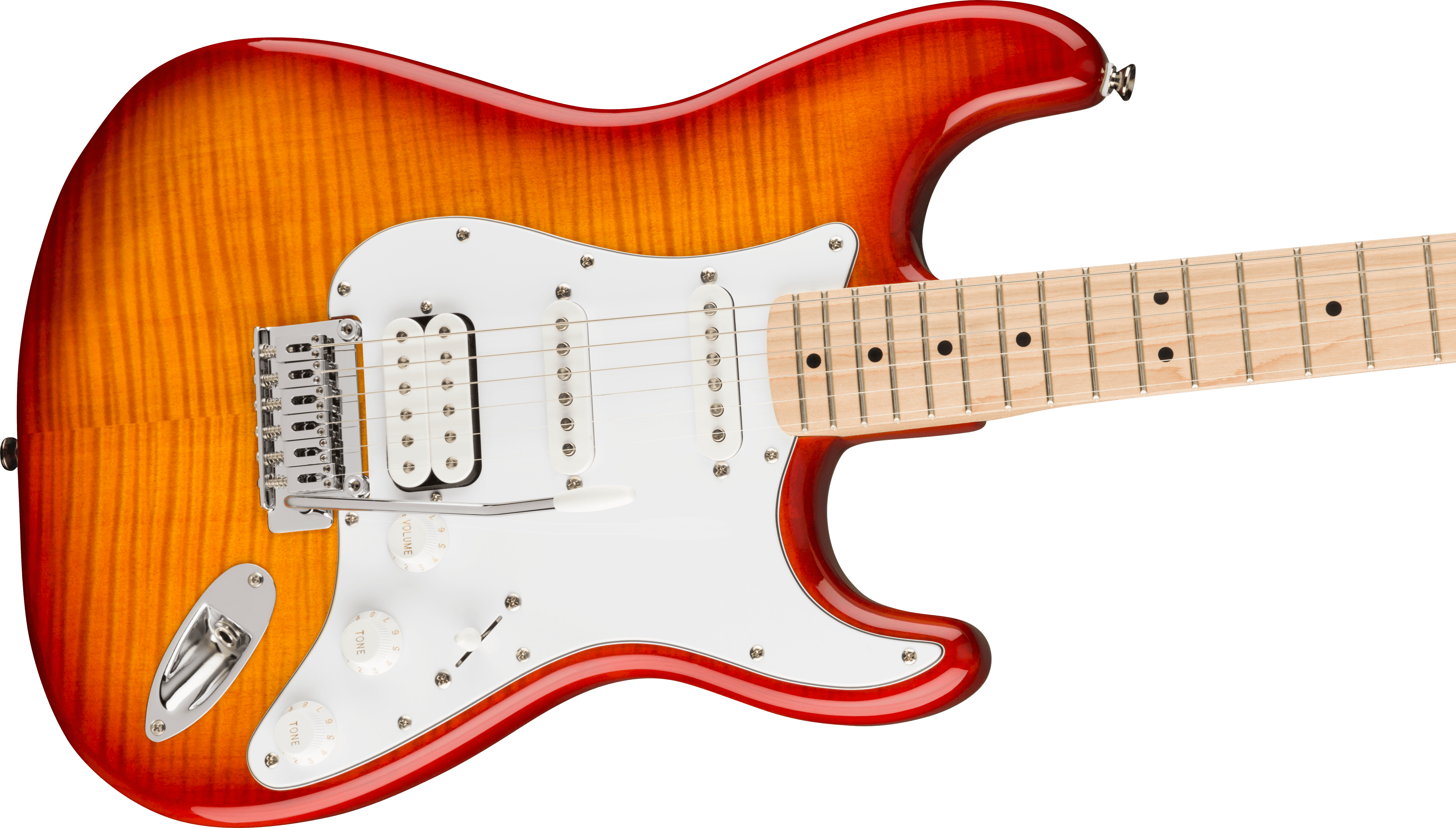 Affinity Series™ Stratocaster® Fmt Hss, Maple Fingerboard, White Pickguard, Sienna Sunburst, Guitarra Eléctrica