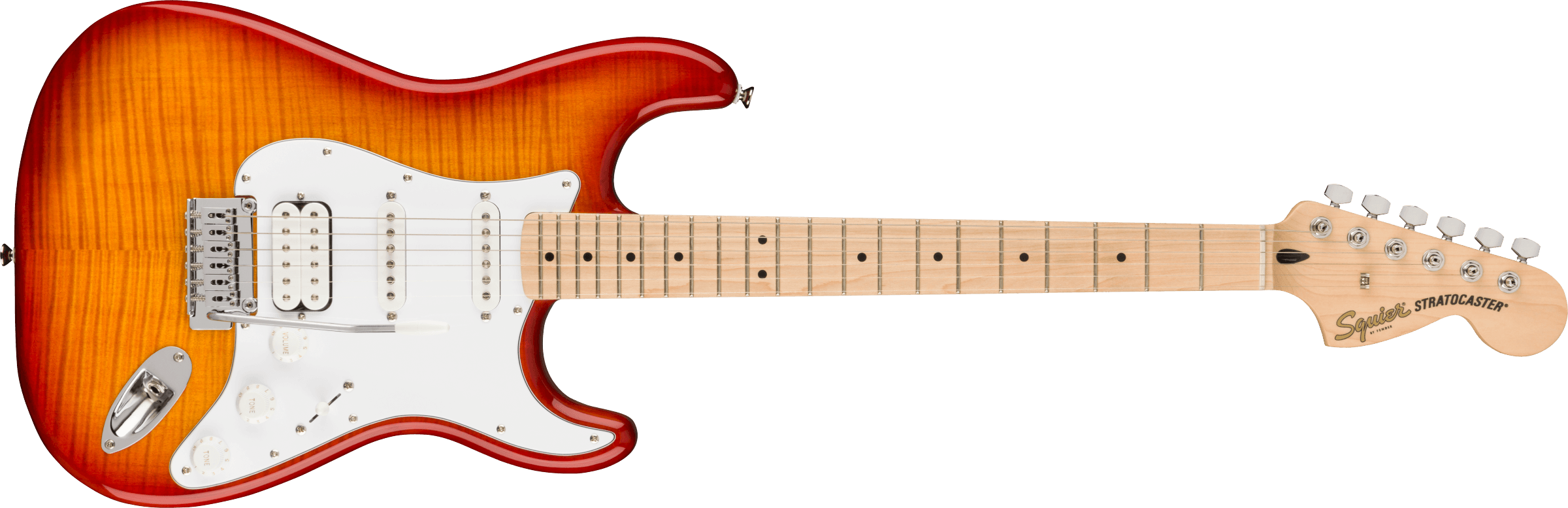 Affinity Series™ Stratocaster® Fmt Hss, Maple Fingerboard, White Pickguard, Sienna Sunburst, Guitarra Eléctrica