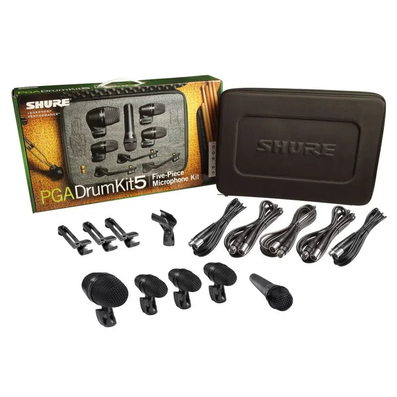 Micrófono Shure para Batería 5Pzas Pgadrumkit5