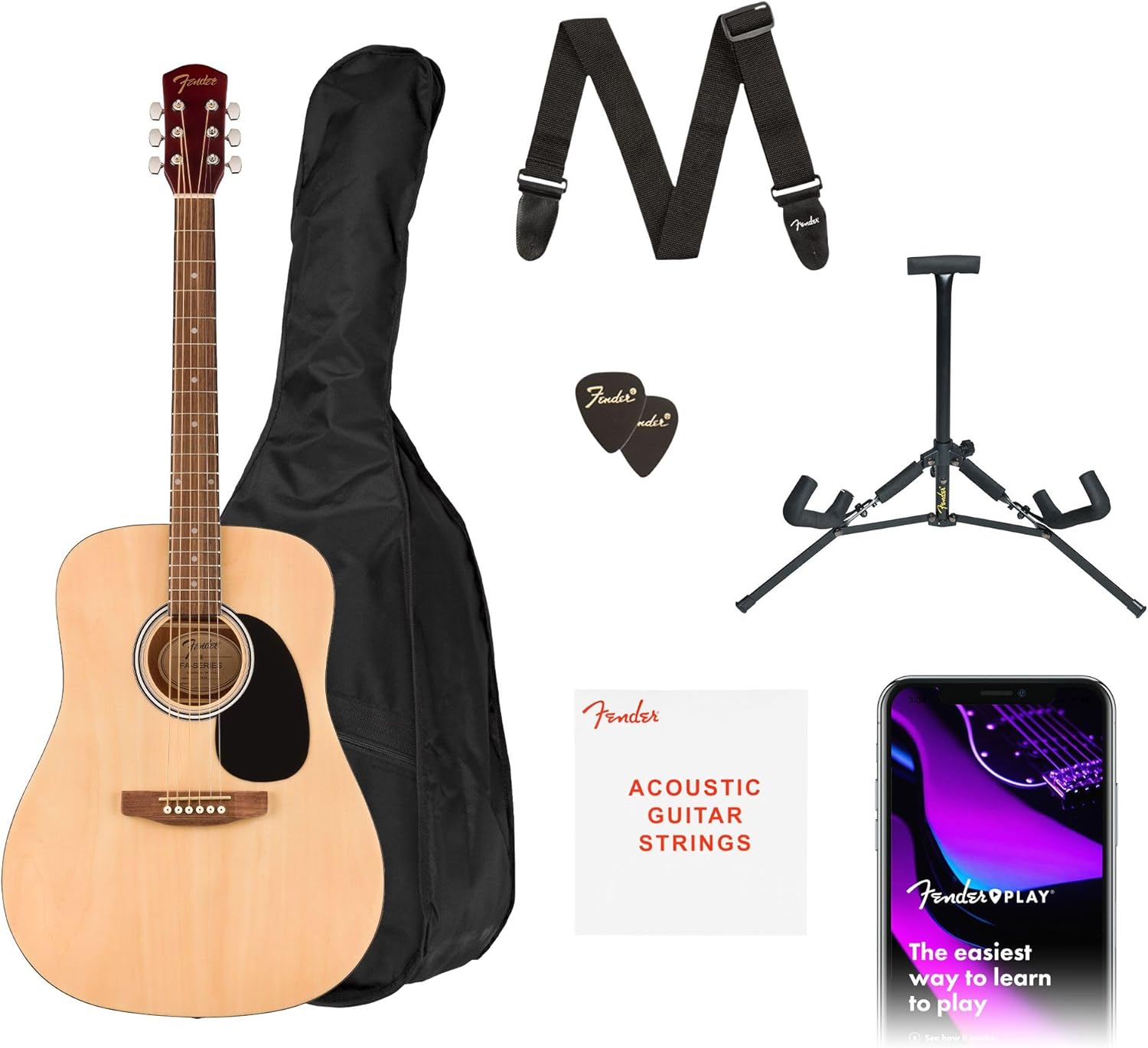 FENDER FA-25 DREADNOUGHT PACK NATURAL