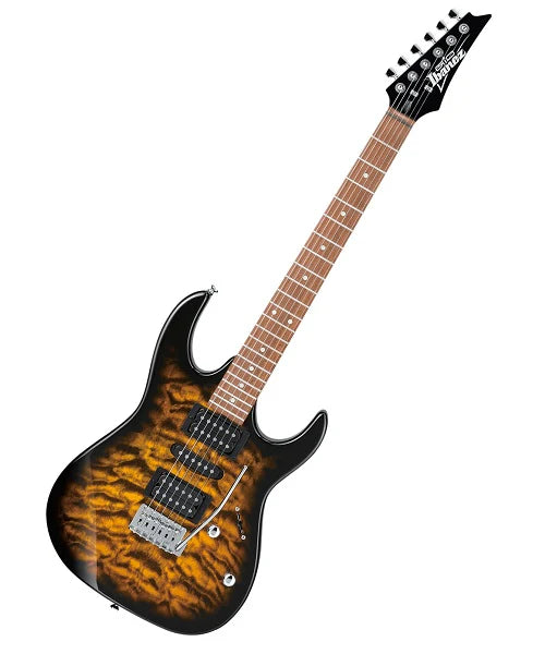 IBANEZ - GRX70QA-SB - 'GIO RG'' AMBAR TRANSP SOMB NEGRO, Guitarra Eléctrica