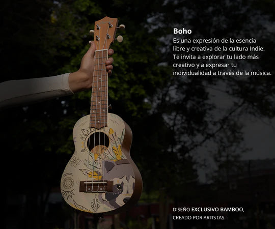 Ukelele Bamboo Boho Soprano C/Funda