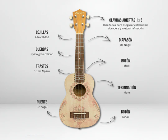 Ukulele Bamboo Soprano Lotus