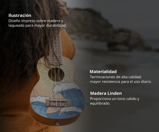 Ukelele Bamboo Wave Soprano C/Funda