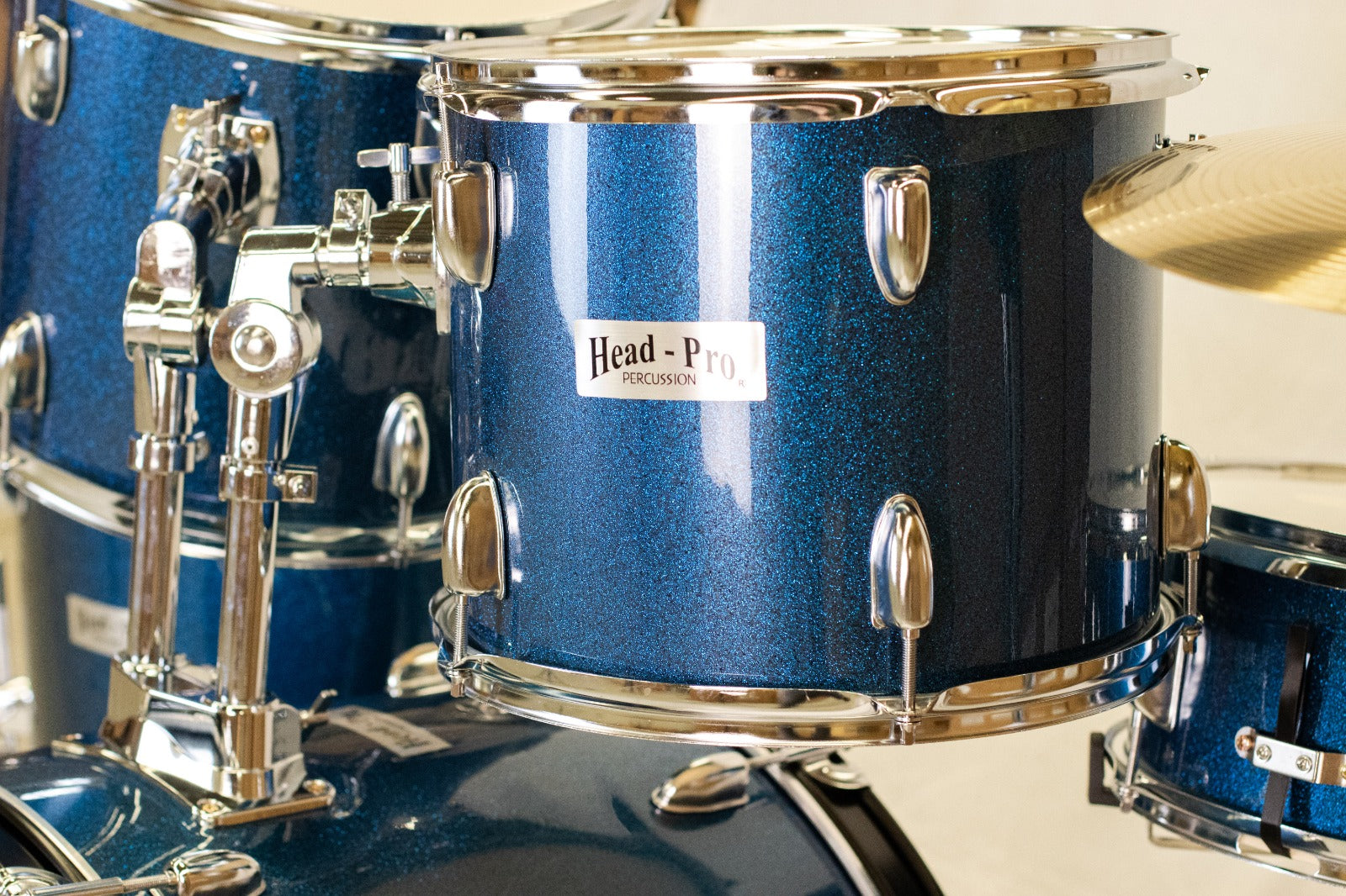 Bateria Head Pro Jr Azul Brillante 5Pz C/Banco C/Acc