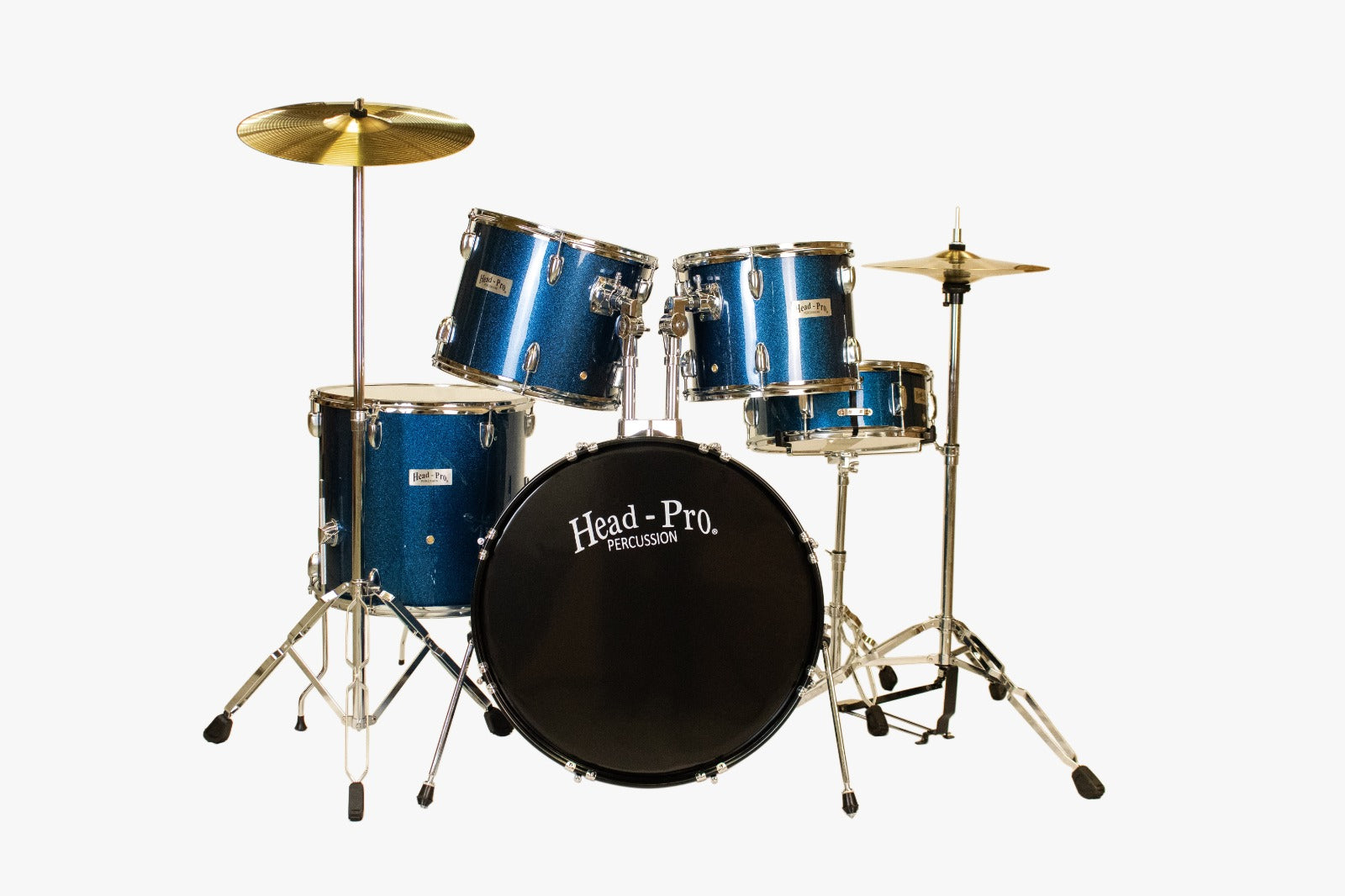 Bateria Head Pro Jr Azul Brillante 5Pz C/Banco C/Acc