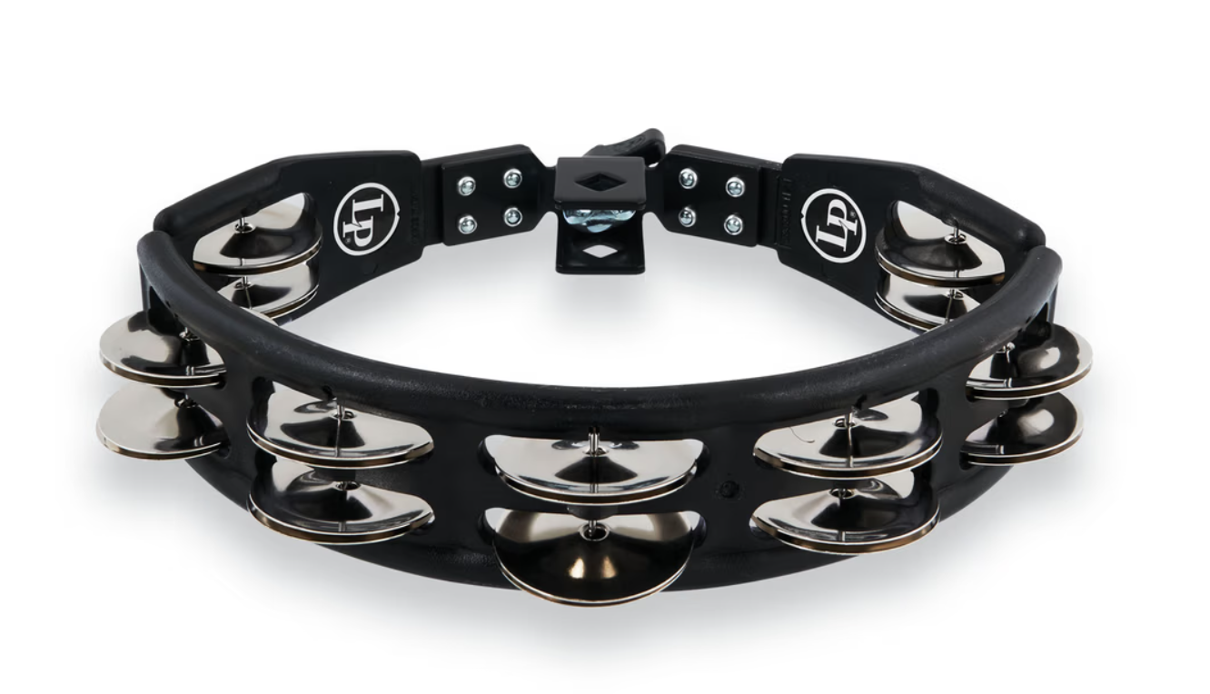 PANDERO LP CYCLOPS 2 HILOS DE RINTINTINES NEGRO CON SOPORTE