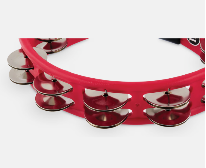 PANDERO LP ''CYCLOPS'', MONTABLE, ACERO, ROJO (PARA BATERIA)